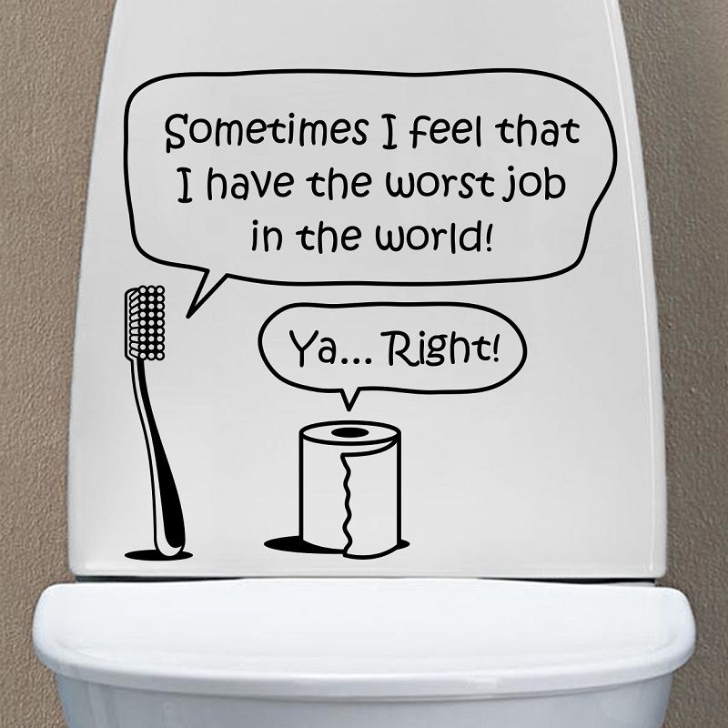 Stort udvalg af sjove toilet citater, toilet citater, toilet stickers